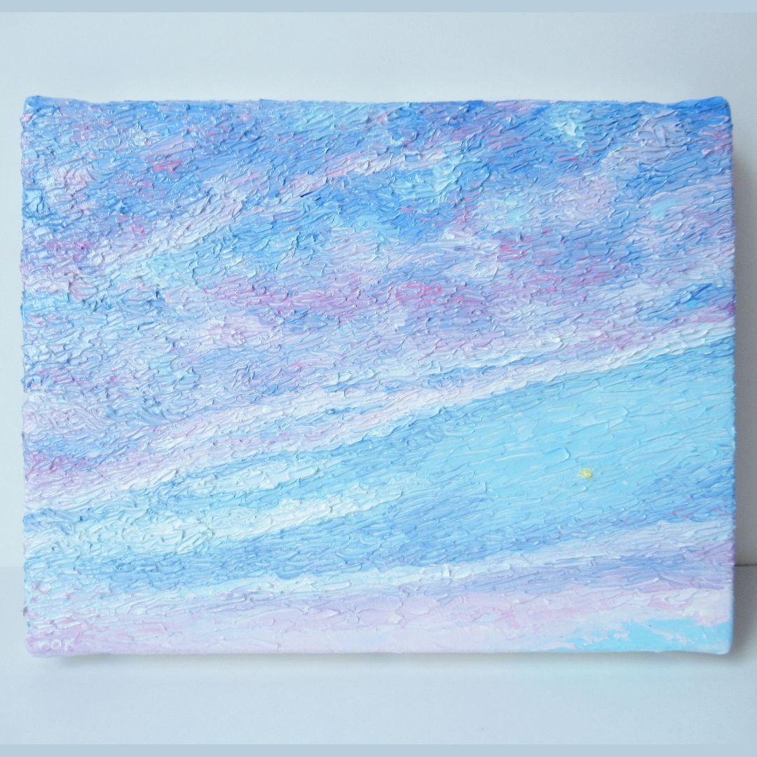 ［匿名で配送］ 一点もの 空 星 油絵 油彩 絵