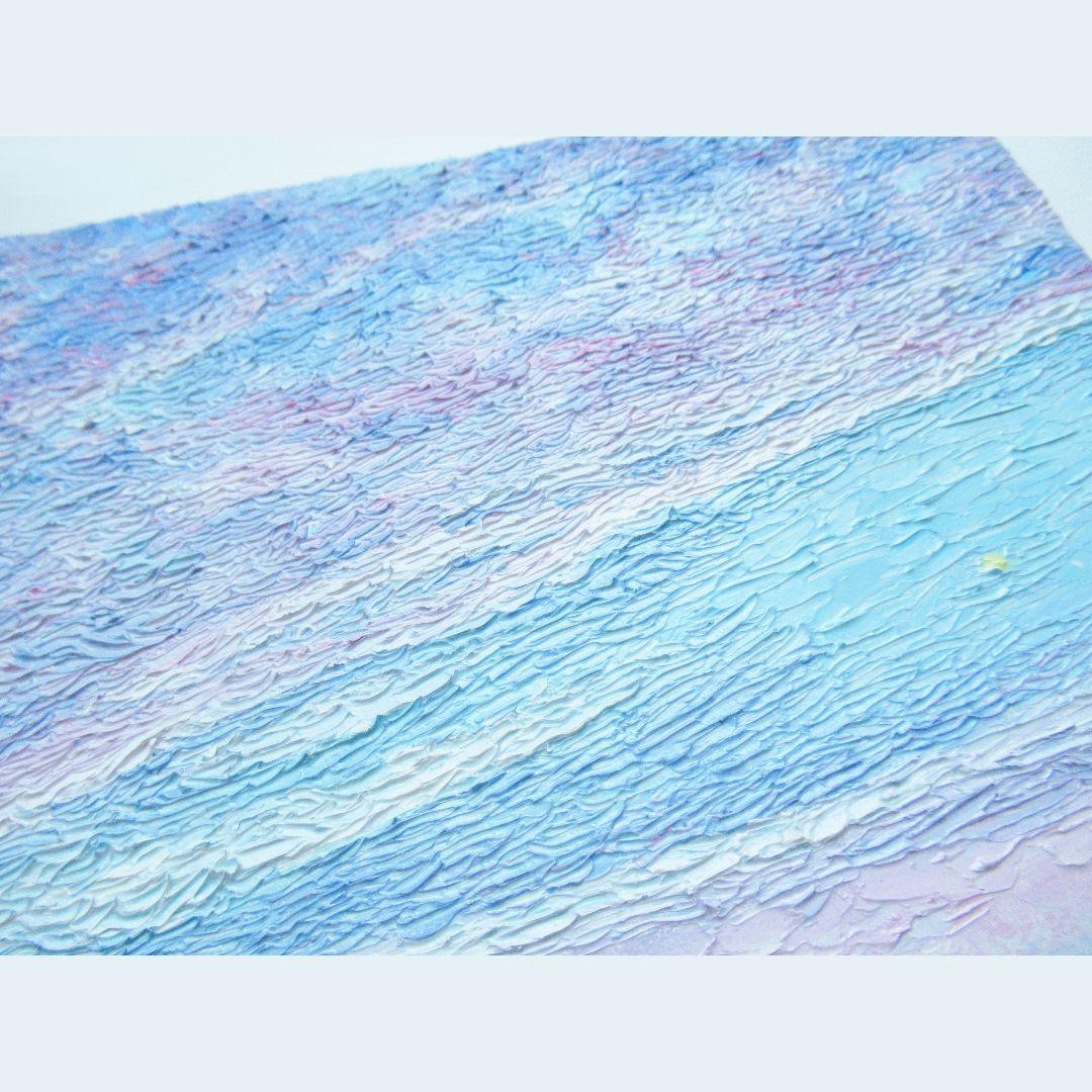 ［匿名で配送］ 一点もの 空 星 油絵 油彩 絵