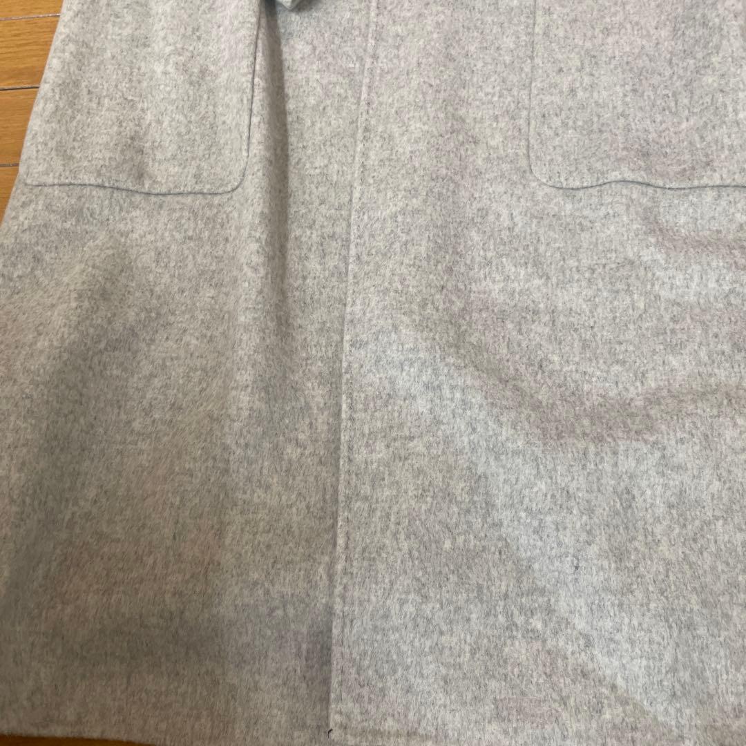 グレー チェスターコート ウール混紡