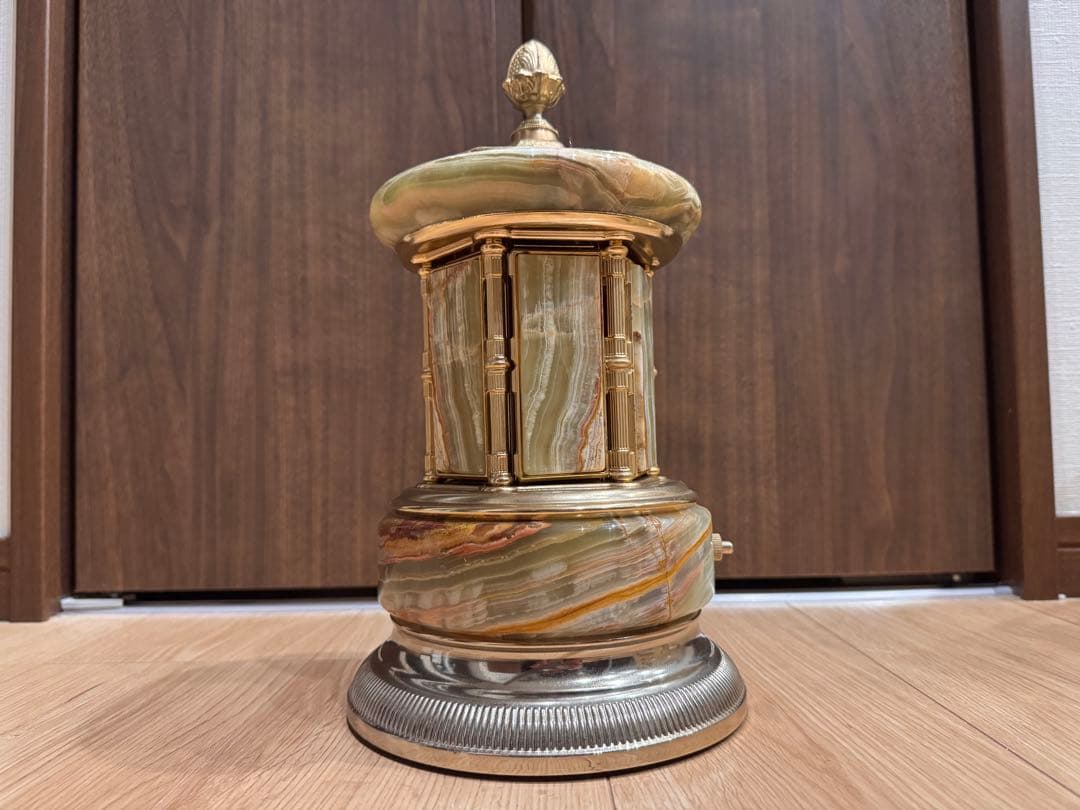 イタリア製オルゴール付き大理石シガレットケース葉巻入れ