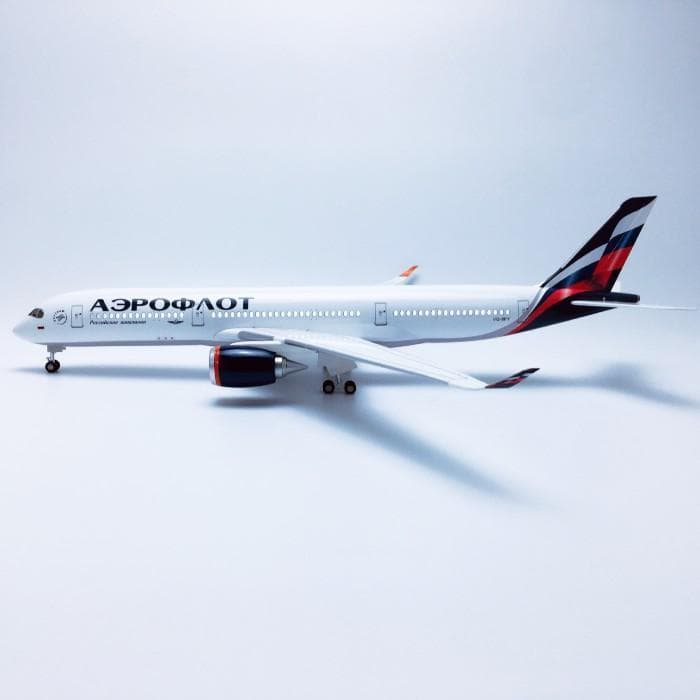 アウトレット 模型飛行機 アエロフロート A350-900 ロシア航空 LED