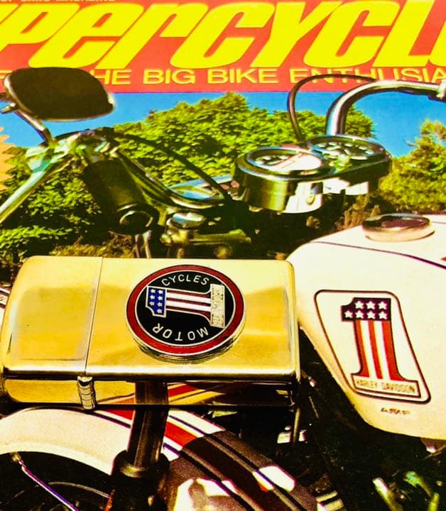 1979年♠︎赤丸No1マーク☆エナメル七宝スター&ストライプ☆AMFハーレー