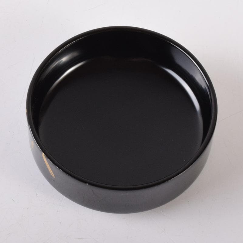 茶道具　黒漆　斎藤宗甫作　草蒔絵　棗　共布共箱　V　7338