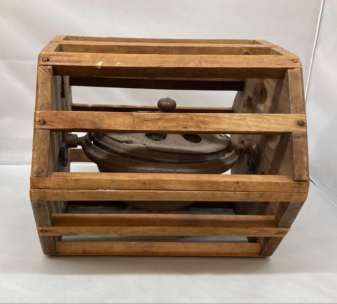 B315s 六角形回転安全炬燵　大正昭和レトロ　アンティック　中金具は鉄製