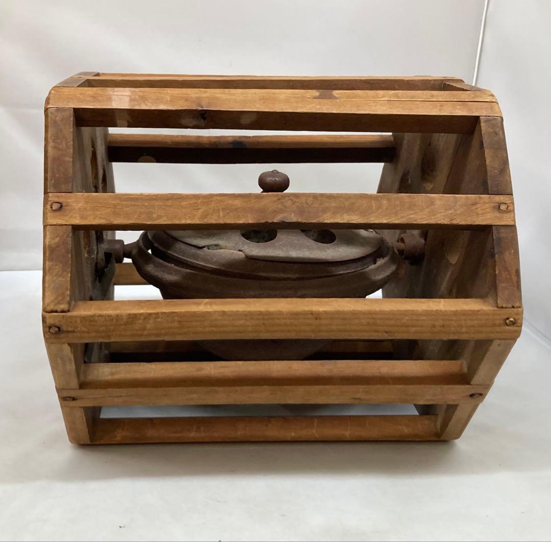 B315s 六角形回転安全炬燵　大正昭和レトロ　アンティック　中金具は鉄製