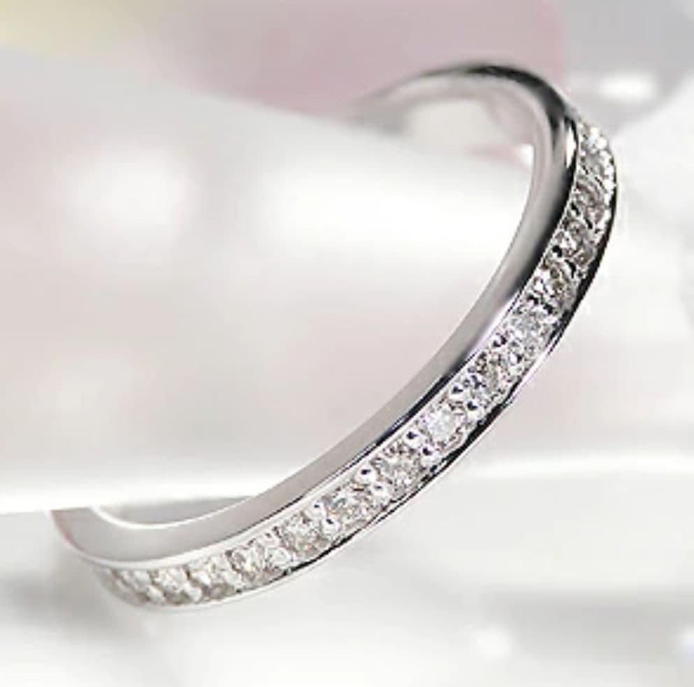 新品未使用☆PT950 H&Cダイヤモンド0.5ctフルエタニティリング 10号