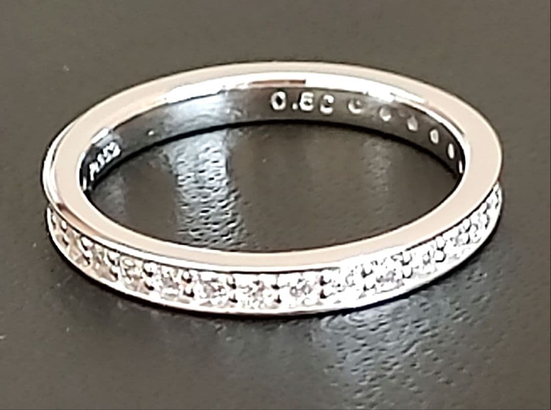 新品未使用☆PT950 H&Cダイヤモンド0.5ctフルエタニティリング 10号