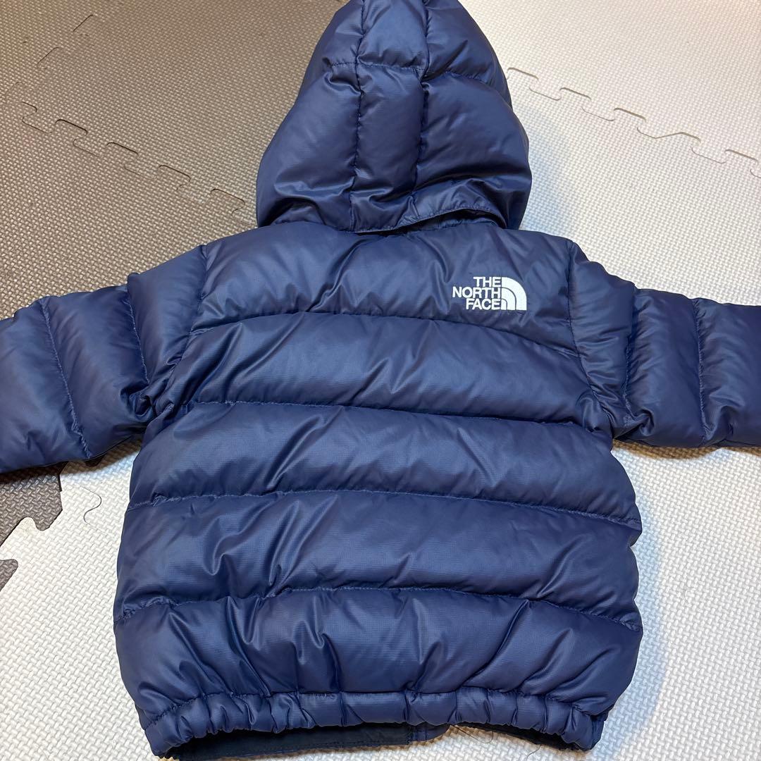 ノースフェイス キッズ　90 ダウン　紺