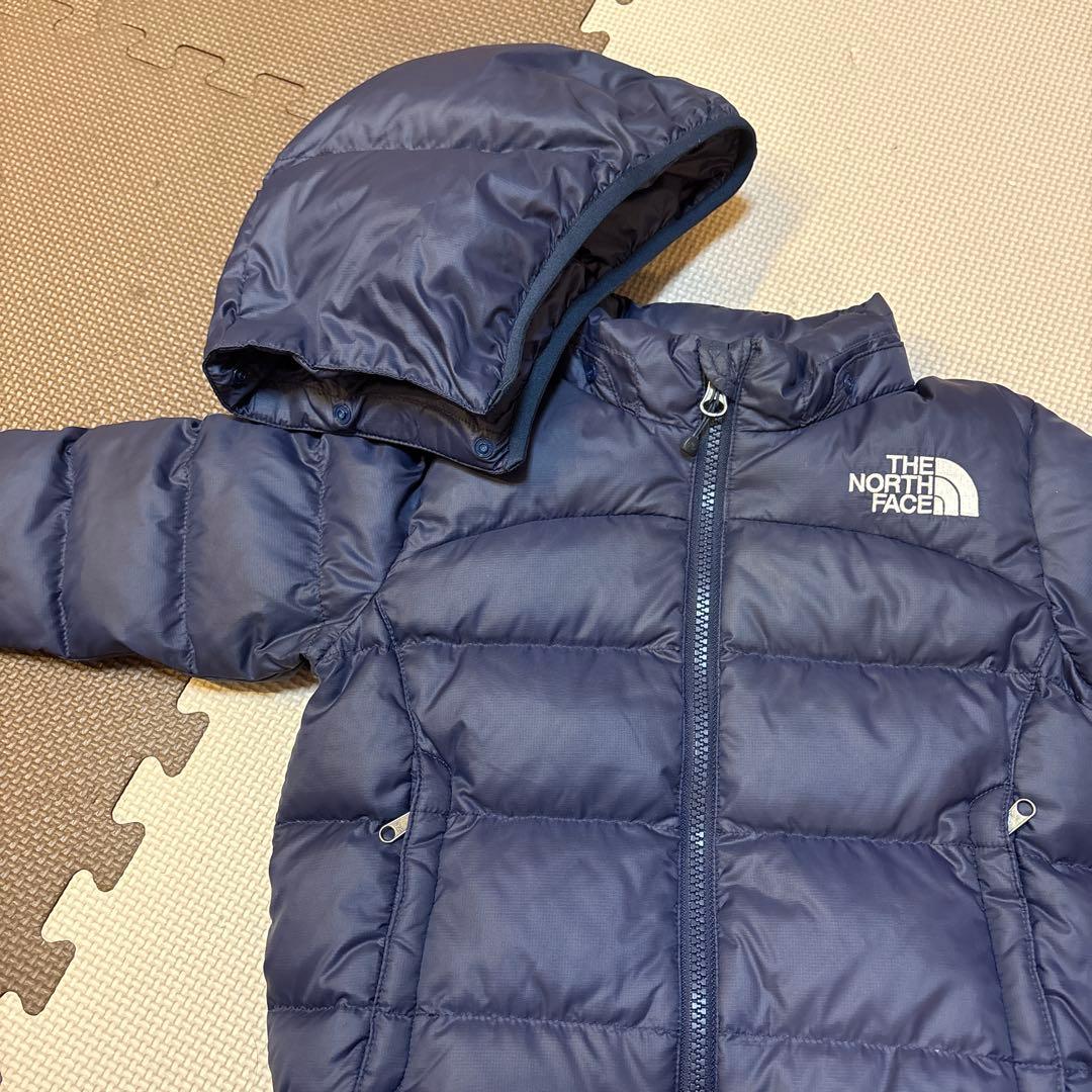 ノースフェイス キッズ　90 ダウン　紺