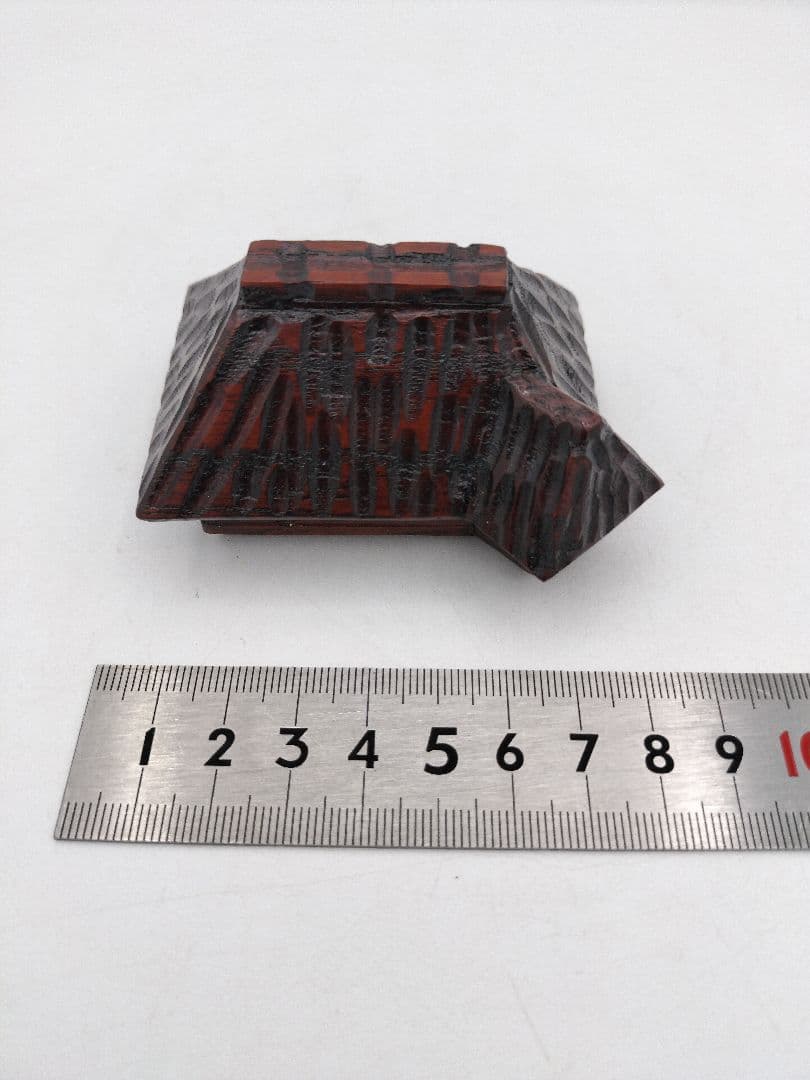 b666 香合 草庵 苫屋 家 和田謹斎 木箱 茶道具 古物