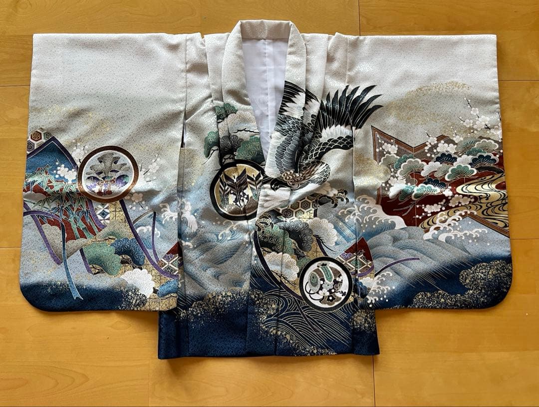 5歳 男の子　着物　羽織 2点セット 美品　裄丈45cm 身丈91cm 七五三