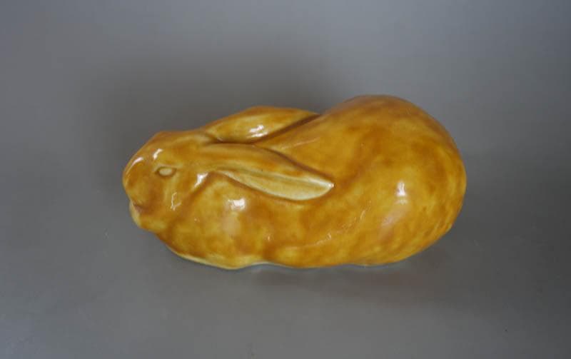 九谷焼　徳田八十吉 兎 卯　フィギュリン　置物 共箱 文化勲章  2404