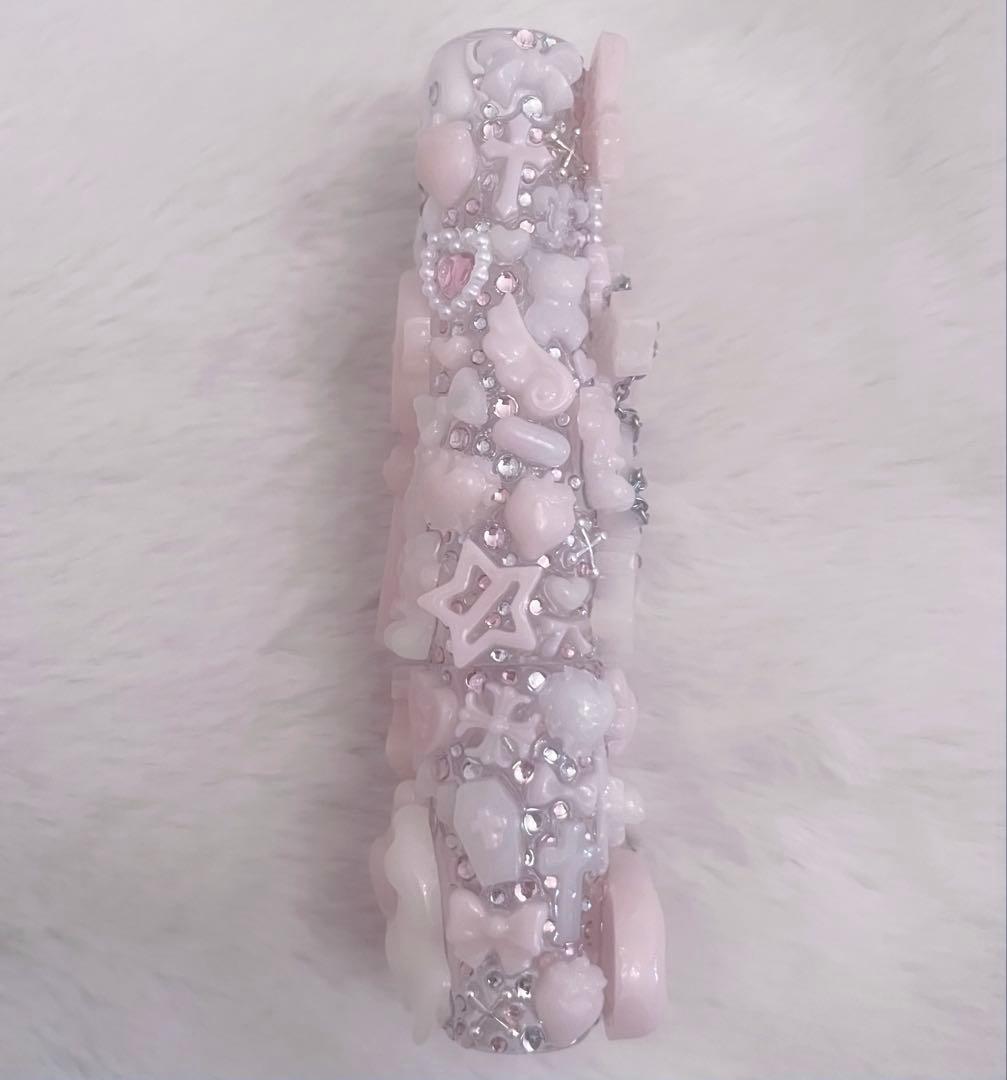 現品 iQOS イルマワン デコケース ハンドメイド 量産型 地雷系 ピンク 白