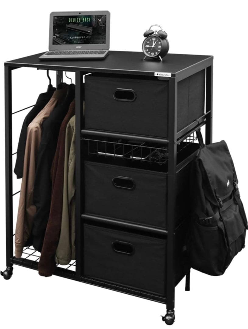 Bauhutteハンガーラックテーブル BHT-830-BK