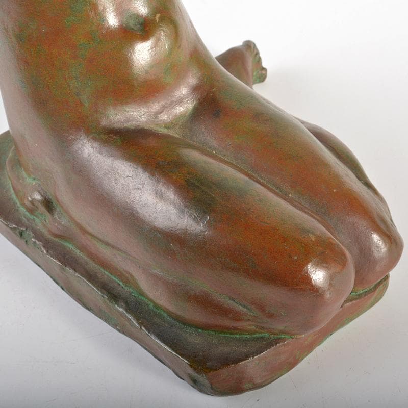 ブロンズ像　裸婦像　女性像　置物　在銘　約2.1kg　M　R6710