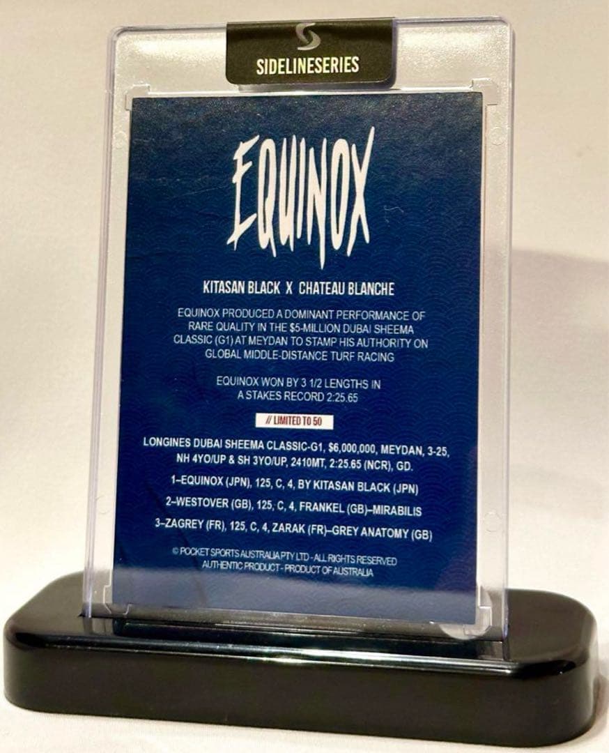 イクイノックス ホースレーシングカード 世界限定 ルメール ケース台座付