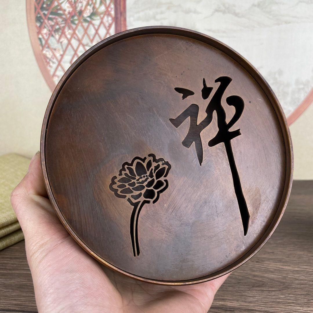 銅 細工 茶道具 禅意茶皿 工芸品 美術品 置物