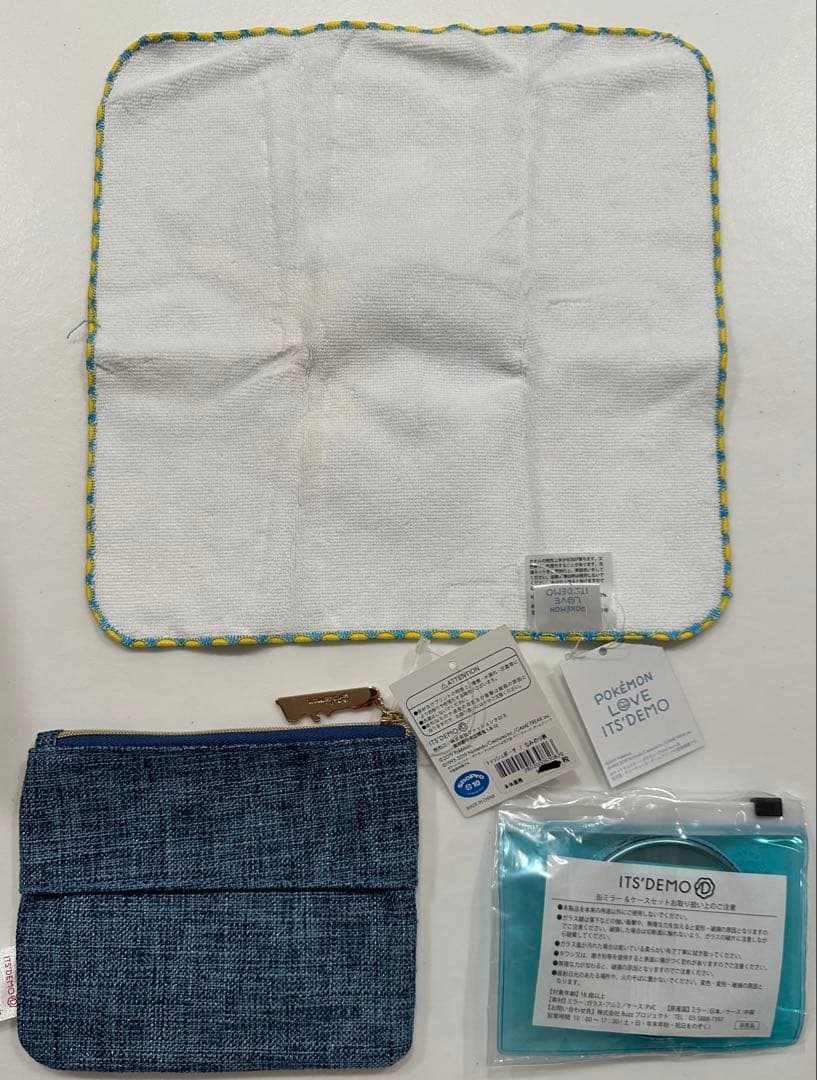 イッツデモ　ポケモン　ハンカチ　ミラー　ティッシュケース　エチケットセット