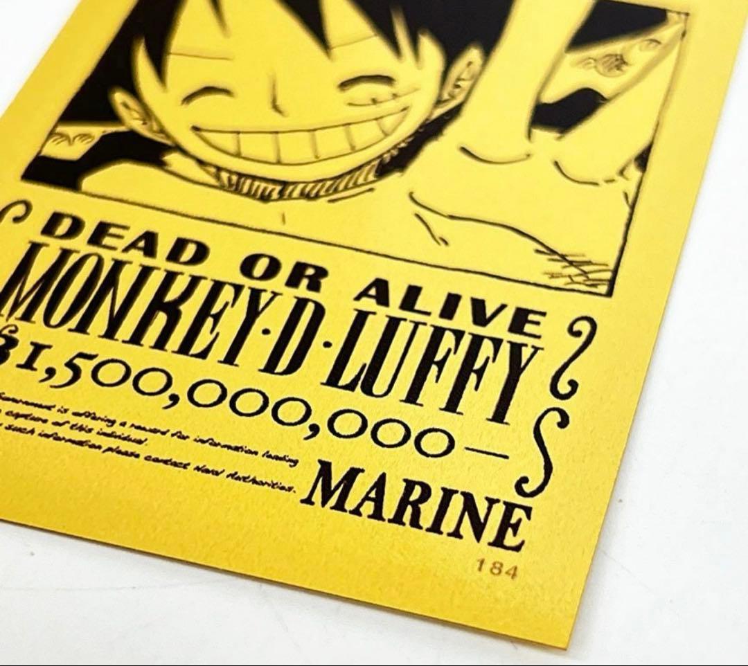 ONE PIECE ルフィ ゴールド手配書 純金999.9 24K 22k 18