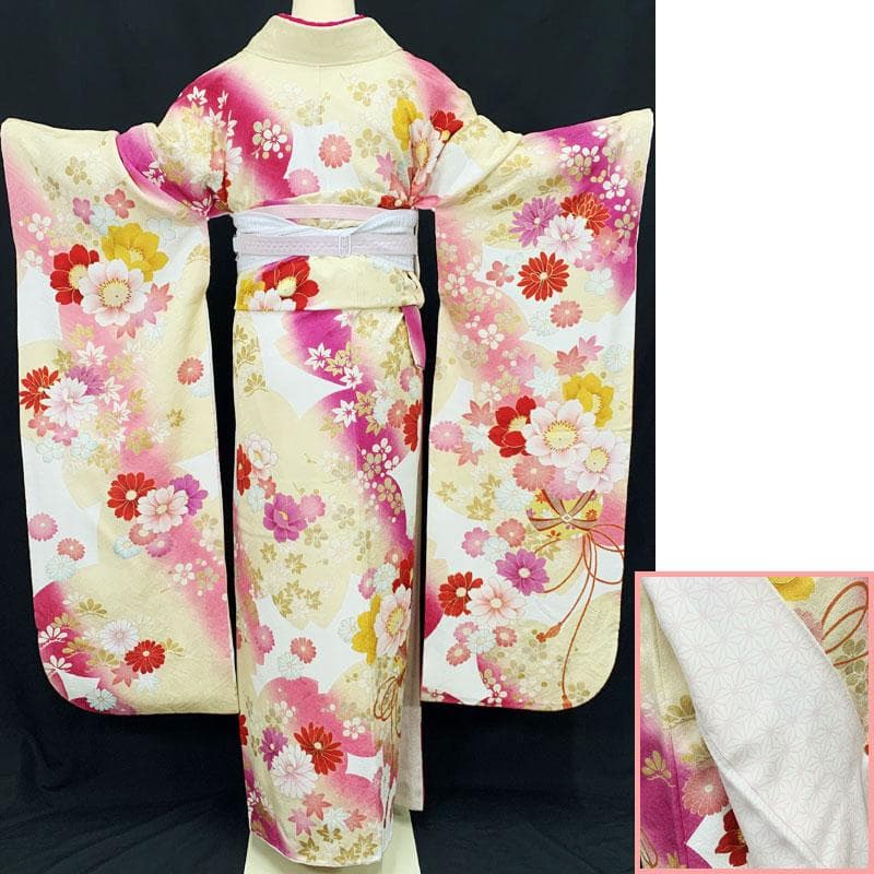 503z1.309y15.小物.半衿☆可愛い！ラメ中振袖 銀通し 金駒刺繍☆美品