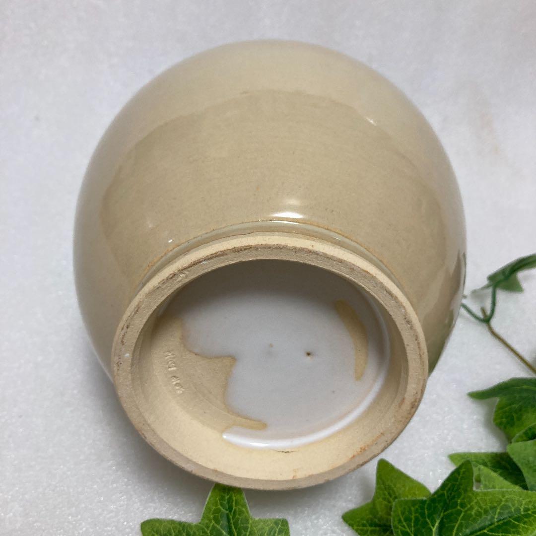 新品　奈良赤膚焼　赤膚山　大塩玉泉　奈良絵　耳付花瓶　壺　花生け　花入　遠州七窯