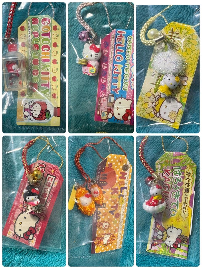 未使用　ご当地　キティ　ペットボトル　温泉　かぐや姫　こけし　たんぽぽ　ミノムシ