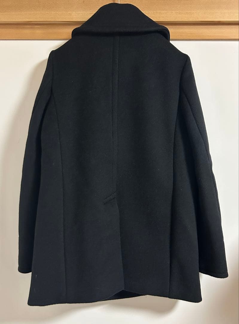 【美品 1度のみ使用】HYKE ハイク　黒　ショート丈　Pコート　サイズ：1