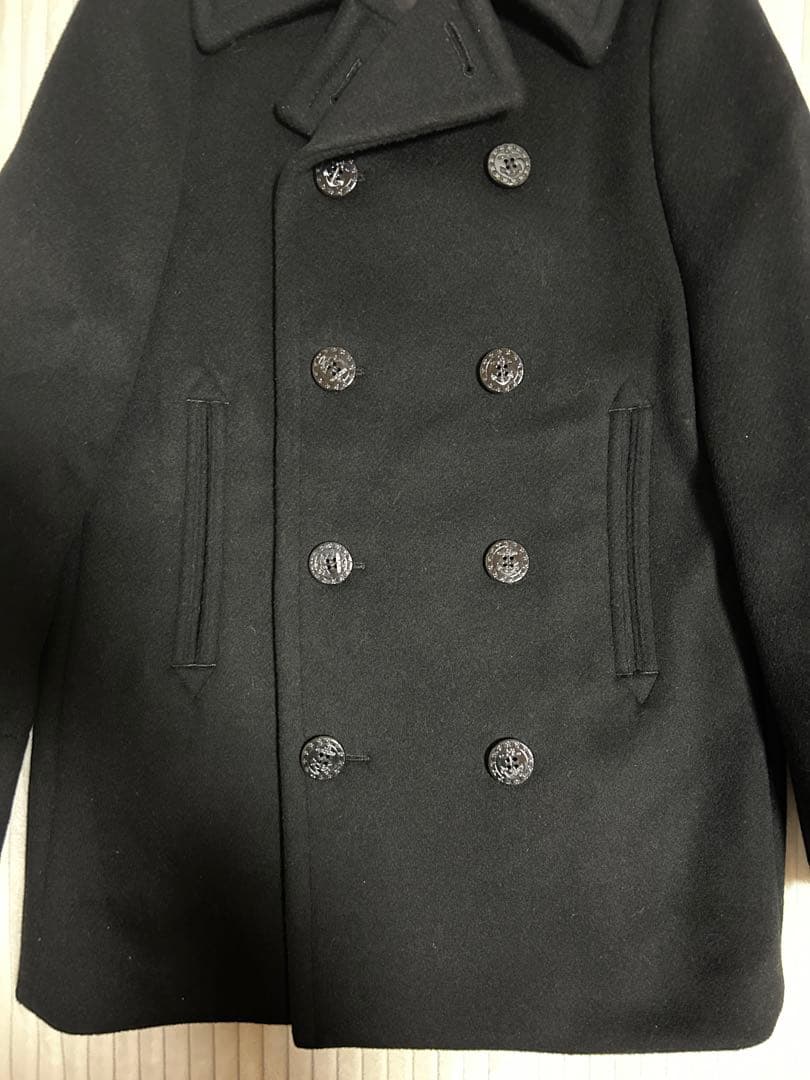 【美品 1度のみ使用】HYKE ハイク　黒　ショート丈　Pコート　サイズ：1