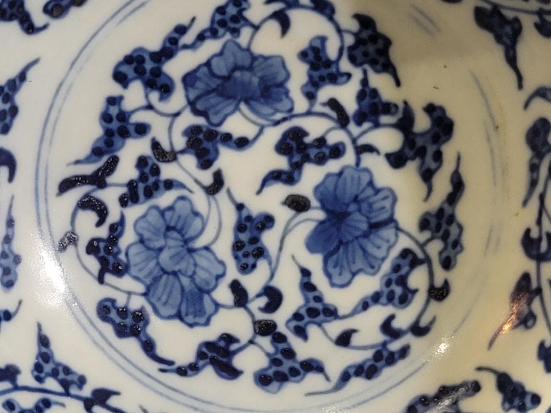 中国 染付 唐草模様 碗 DT253