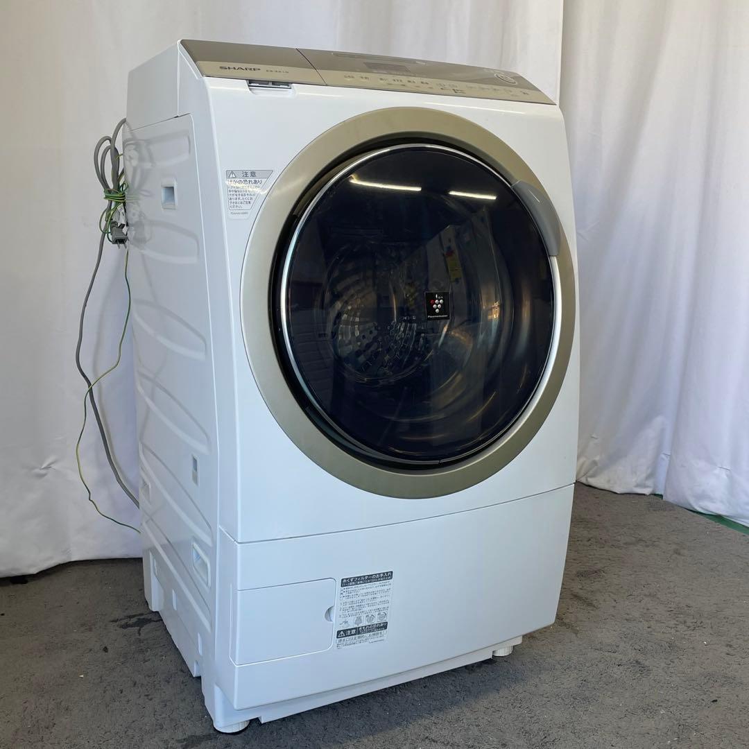 シャープ　ドラム式洗濯機　左開き　10キロ　安い　綺麗　設置無料　人気　オススメ