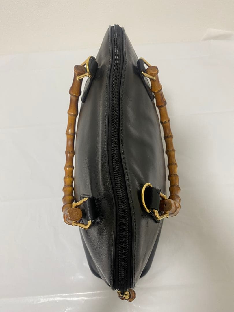 GUCCI グッチ バンブー ハンドバッグ ブラック 2WAY ショルダーレザー