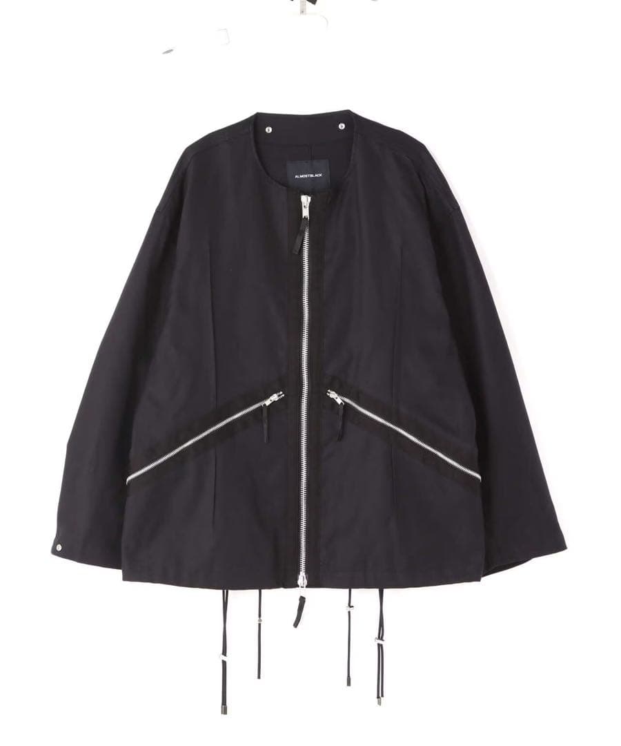 ジャケット・アウター ALMOSTBLACK / LAYERED ZIP-UP COAT 2