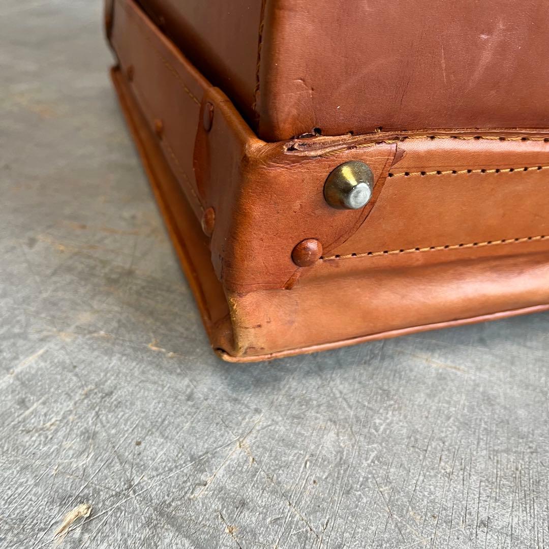 アンティーク レザー 本革 トランクケース 昭和レトロ z450