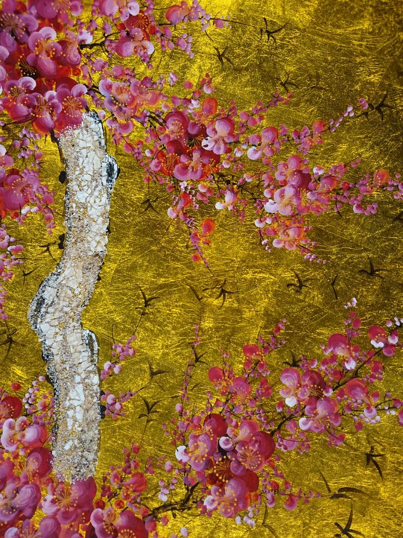 【美品】飾り皿　漆器　アート　彩絵　置物　インテリア　工芸品　美術品　A3087