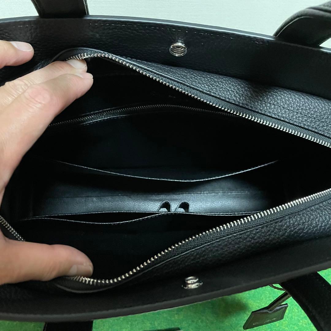 オールレザー ビジネスバッグ ブラック トート