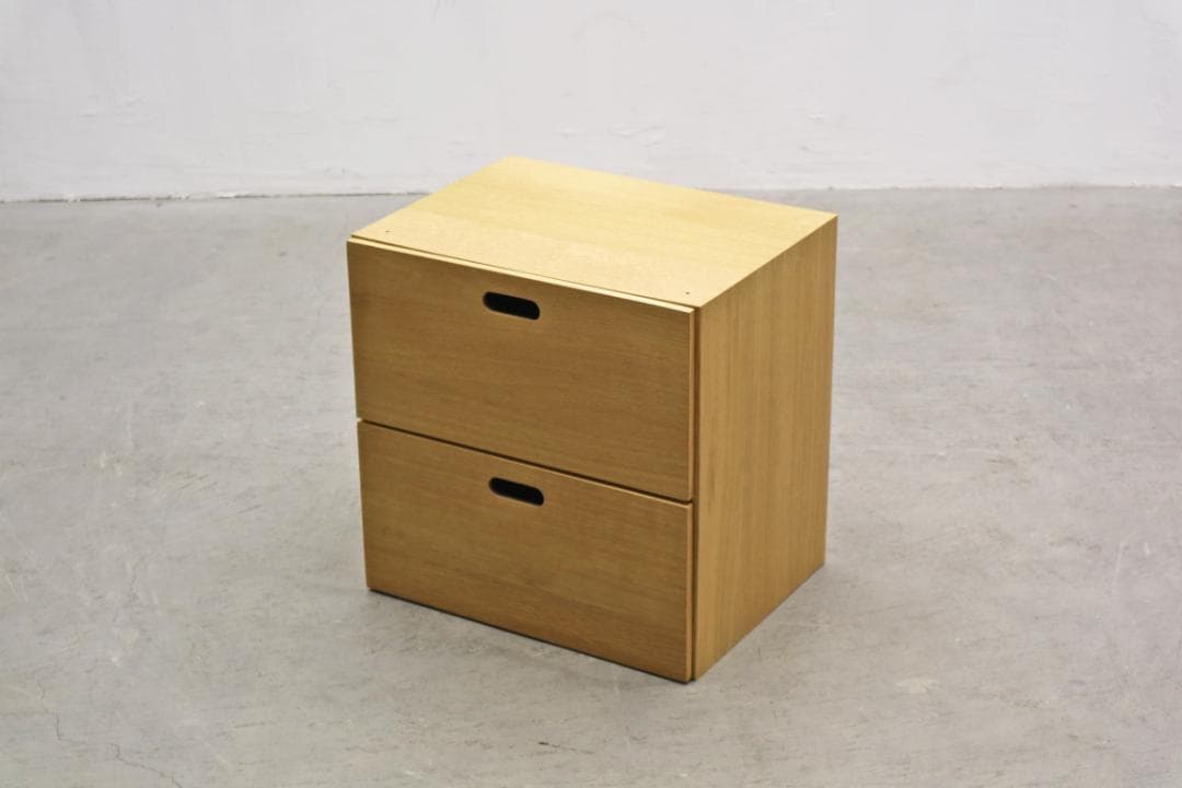 2個セット MUJI 無印良品 スタッキングチェスト 引き出し 2杯 オーク 2
