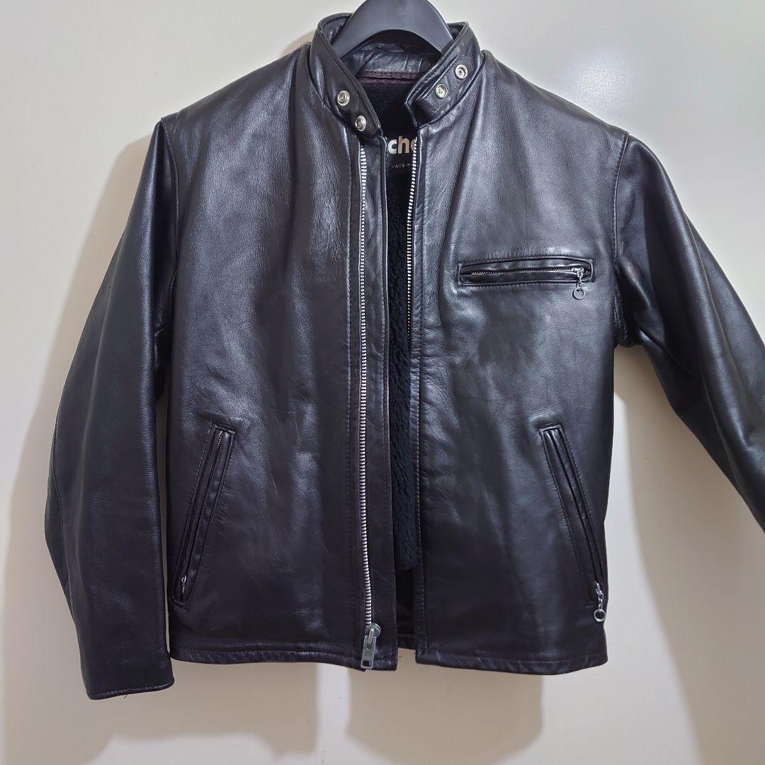 ★美品★Schott６４１　シングルライダース　黒　size４０　アメリカ製