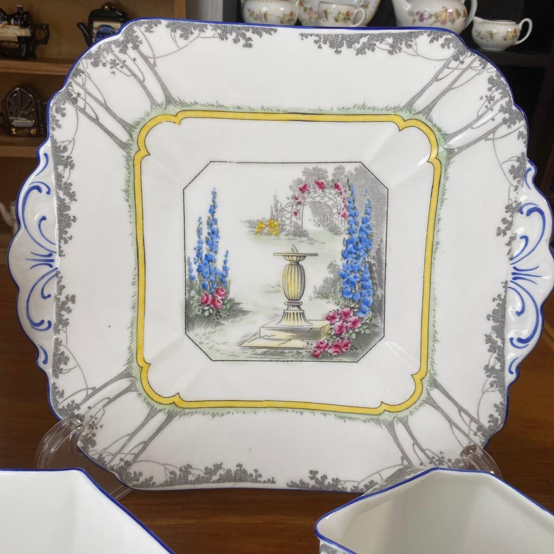 シェリー　クイーンアン　マイガーデン　カップ　ソーサー　プレート　5人用セット