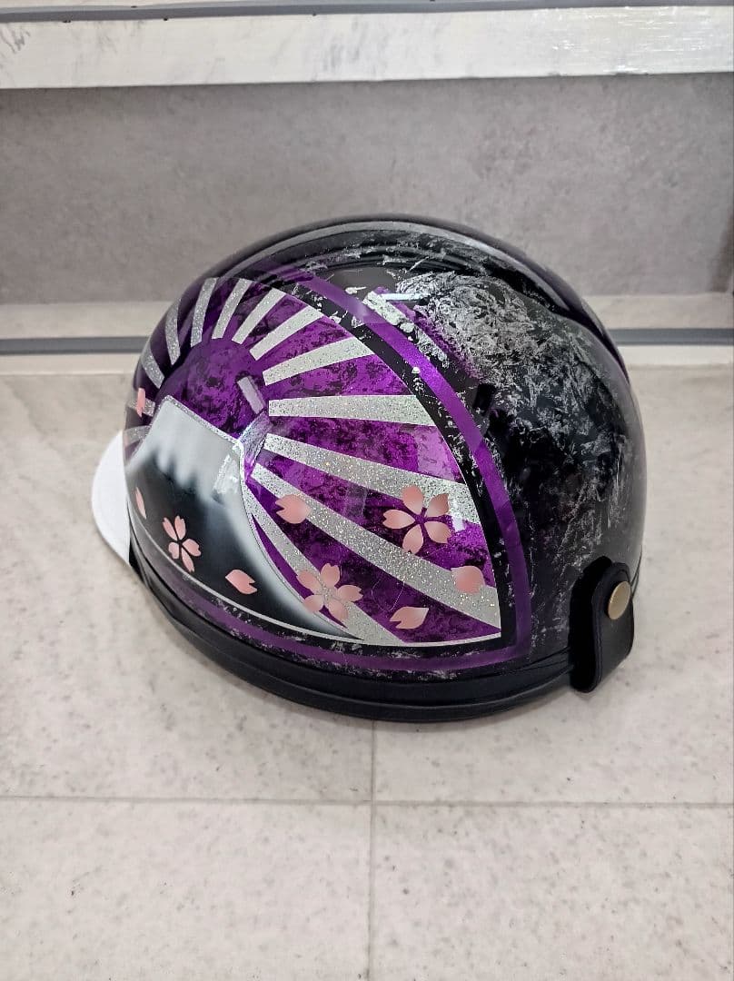 カスタムコルク半　黒ラップ✘Candyパープルラップ富士日章　七色ラメ