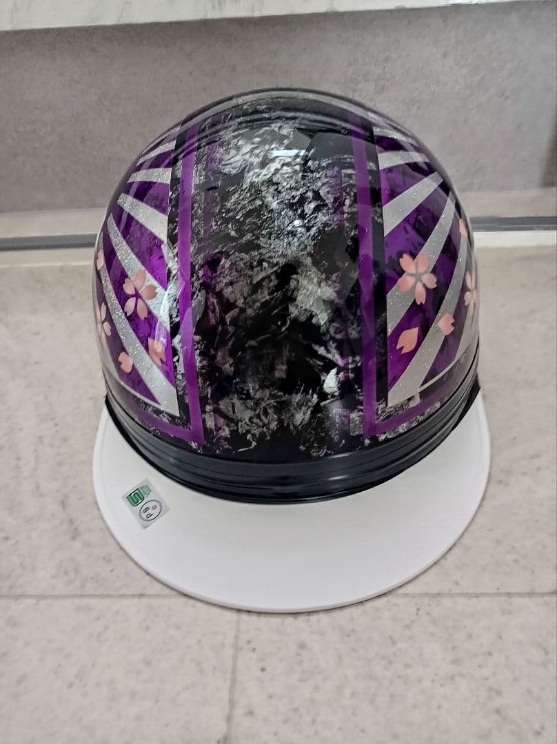 カスタムコルク半　黒ラップ✘Candyパープルラップ富士日章　七色ラメ