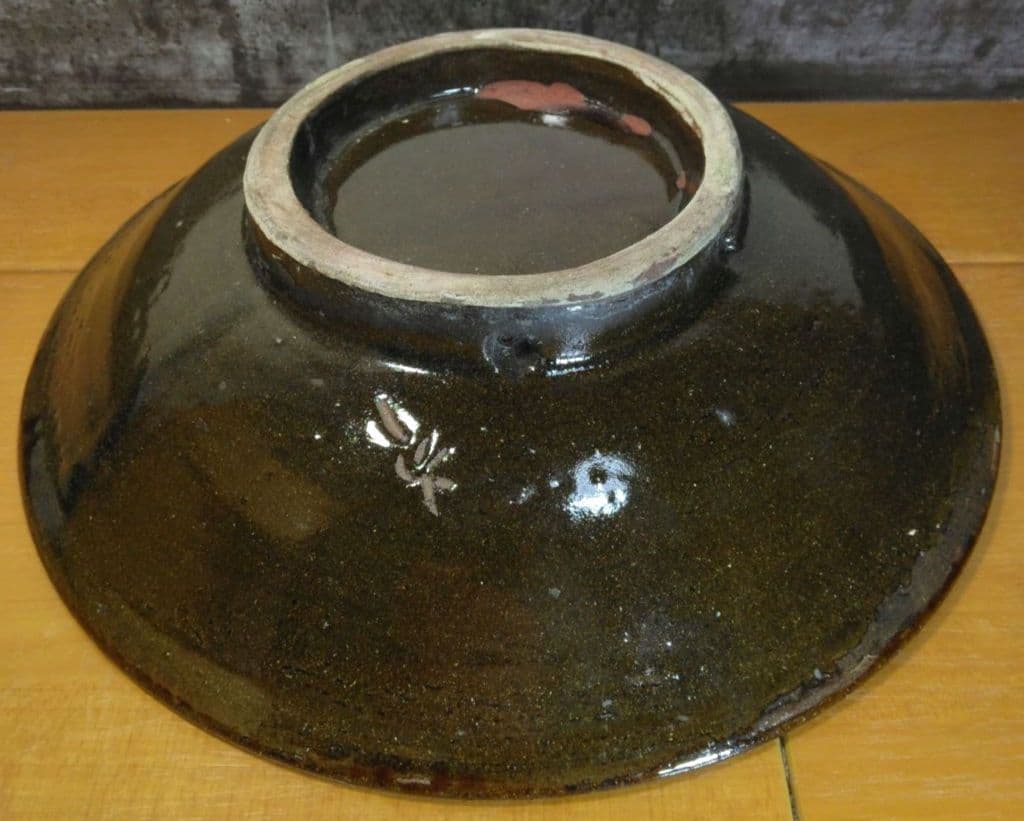 人間国宝 金城次郎 魚紋皿 栞 共箱 美品 壺屋焼 壷屋焼 やちむん