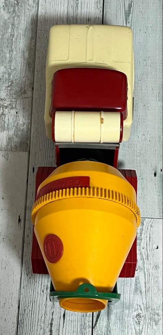 特大　昭和レトロ　ブリキ製トラック（日本製、アサヒ玩具製）　セメントミキサー車