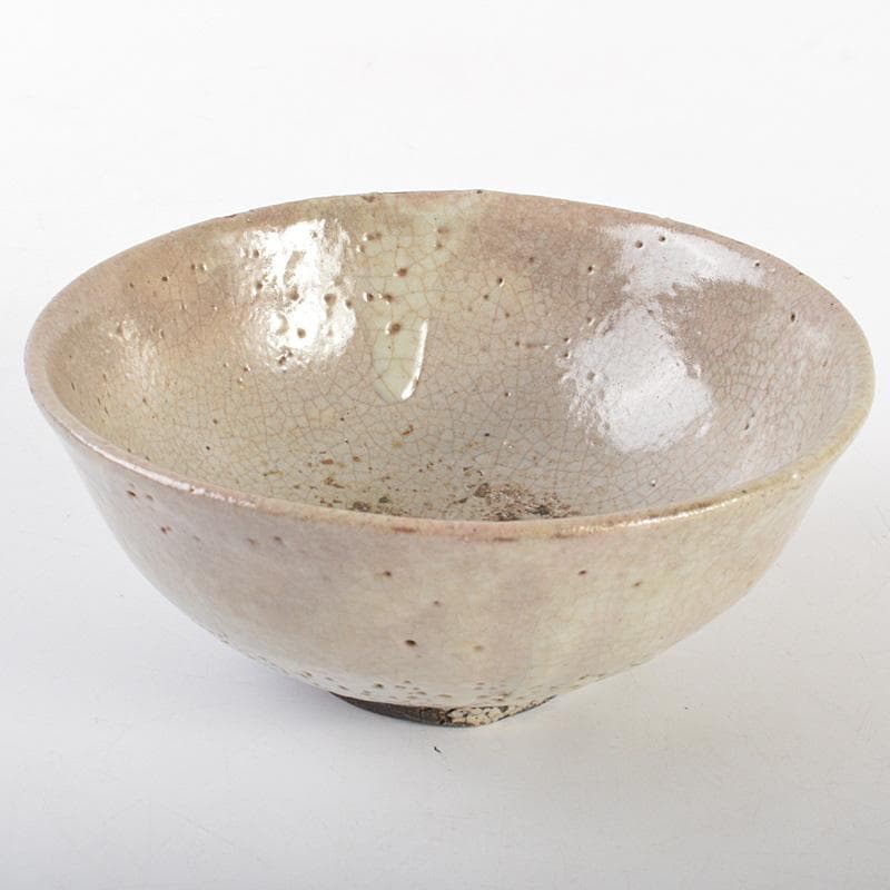 朝鮮美術　李朝　青井戸　堅手茶碗　時代箱　花押あり　V　R6787