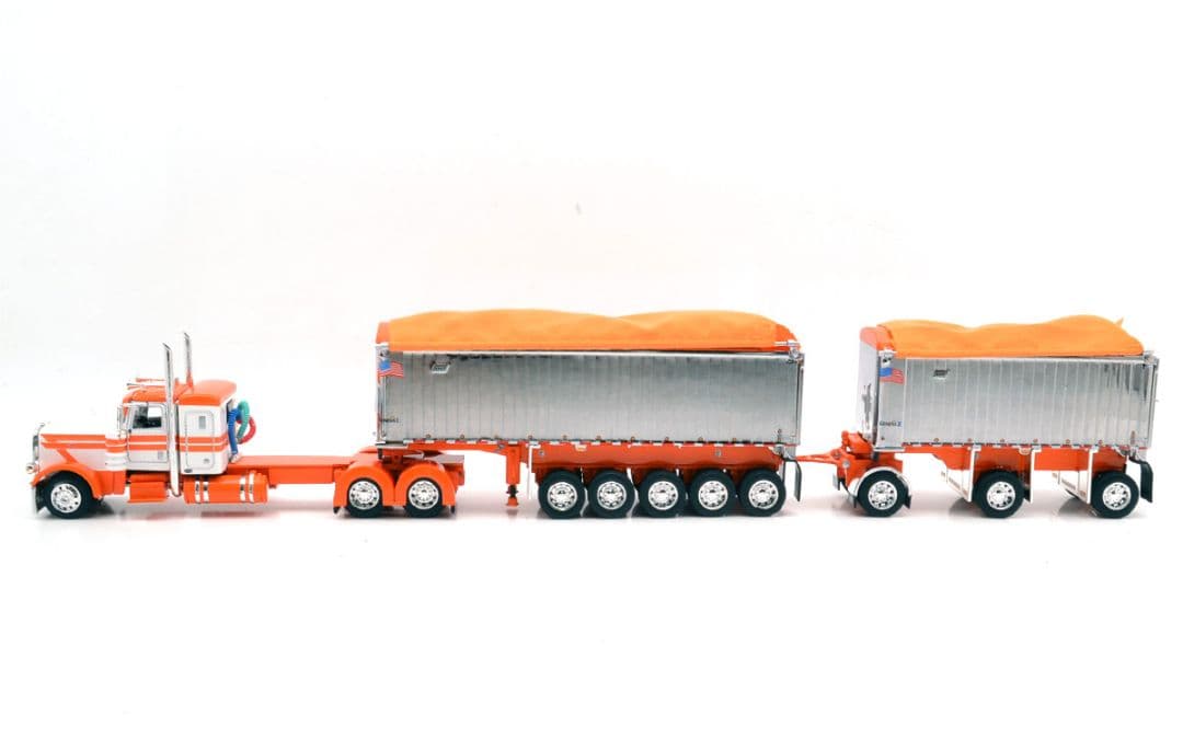 ミシガン31フィート&20フィート・エンドダンプ・トレーラー(オレンジ)