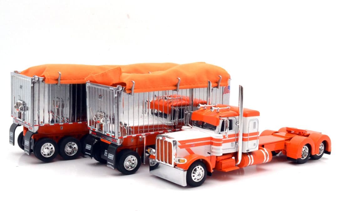 ミシガン31フィート&20フィート・エンドダンプ・トレーラー(オレンジ)