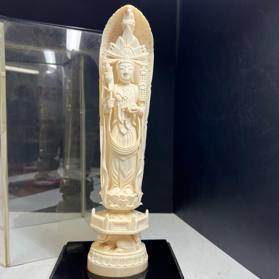 古龍在銘　聖観音像　631g トエトサ　東な7-1221☆2F