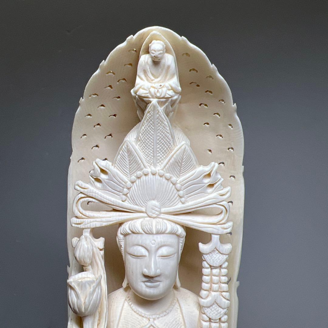 古龍在銘　聖観音像　631g トエトサ　東な7-1221☆2F