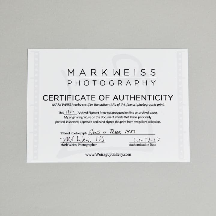 guns n' roses オリジナルプリント  生写真