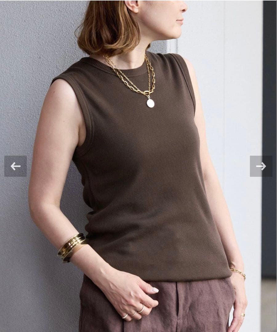 今季ドゥーズィエムクラスsleevelessプルオーバーブラウン