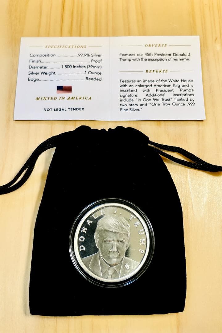 TRUMP COINS 公式　トランプ　記念硬貨　純銀 99.9%